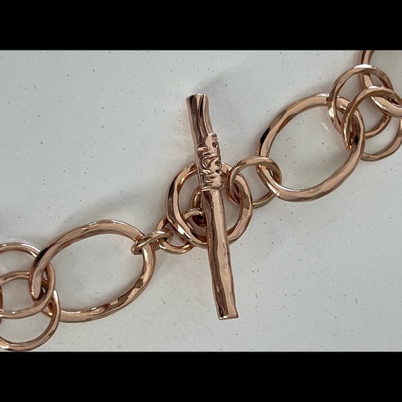Ippolita Rose Gold Plated Over Sterling Silver Oval and Circular Necklace. - Picture 3 of 7